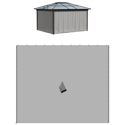 Boční stěny pavilonu, polyester, 3x3m, světle šedá, uchycení na háčky