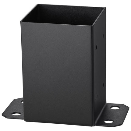 4x4 Post Base Brackets, 10-Pack Carbon Steel, Black