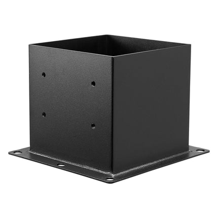 4x4 Post Base Brackets, 4-Pack, Carbon Steel, Black