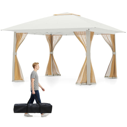 Skládací altán 4x4m s moskytiérou a dvojitou střechou