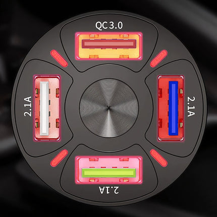 4x USB nabíječka do auta + kabel Xtrobb 19907