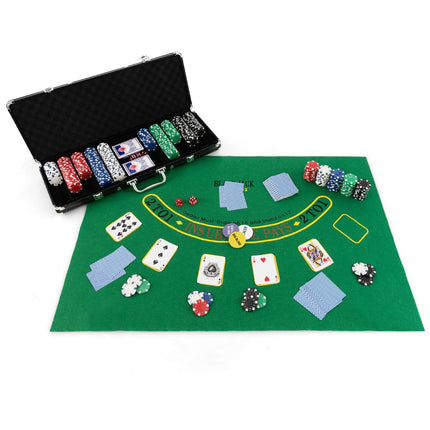 Sada 500 pokerových žetonů – hliníkový kufřík, Texas Holdem