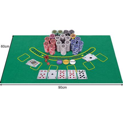 Pokerová sada 500 dílů se žetony, kartami, kostkami a kufříkem