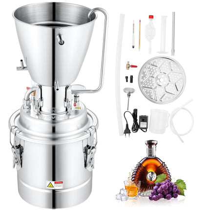 50L Alcohol Still Kit, Stainless Steel, Pump, Thermometer