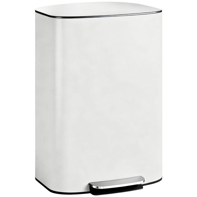 50L Kitchen Step Trash Can – Soft-Close, Stay-Open Lid