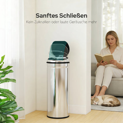 50L Stainless Steel Automatic Sensor Trash Can