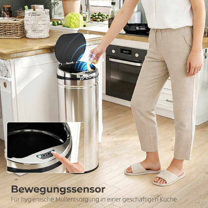 50L Stainless Steel Automatic Sensor Trash Can