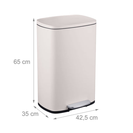 Nerezový pedálový koš 50L – víko se soft-close