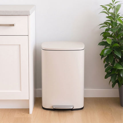 Nerezový pedálový koš 50L – víko se soft-close