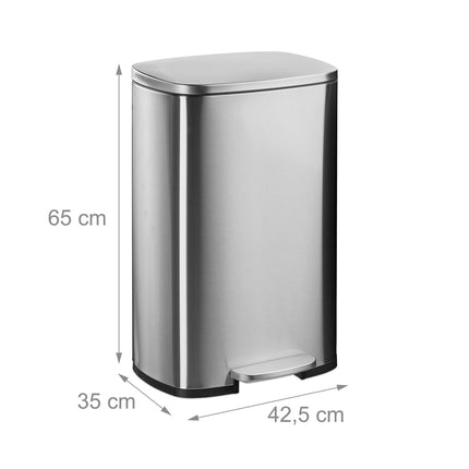 Nerezový pedálový koš 50L – víko se soft-close