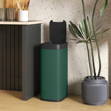 50L Touchless Sensor Trash Can, Fingerprint-Resistant Metal