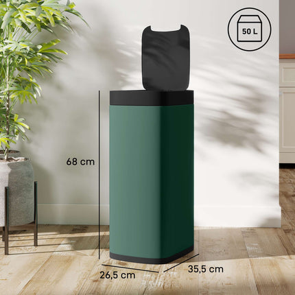50L Touchless Sensor Trash Can, Fingerprint-Resistant Metal