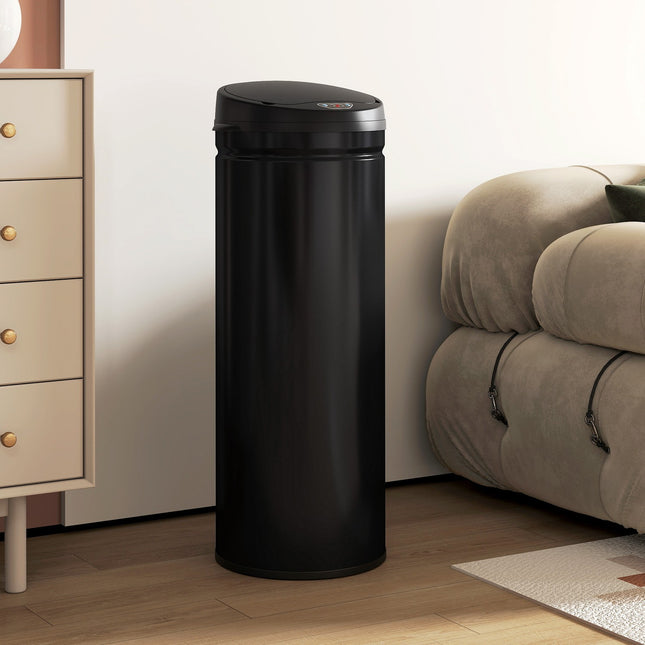 50L Touchless Stainless Steel Trash Can, Soft-Close