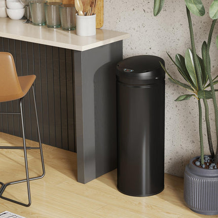 Bezdotykový nerezový odpadkový koš 50L, soft-close