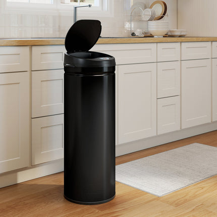 Bezdotykový nerezový odpadkový koš 50L, soft-close