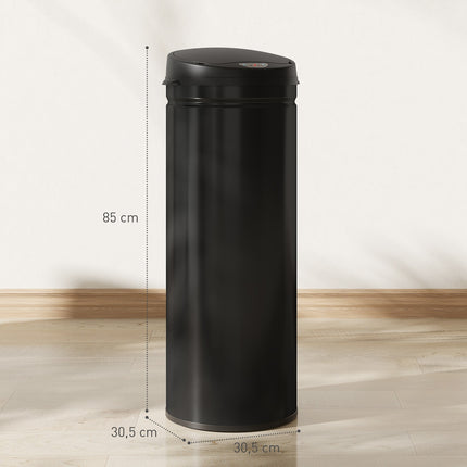 Bezdotykový nerezový odpadkový koš 50L, soft-close