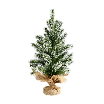 Umělý mini vánoční stromek 50 cm – zelená a bílá