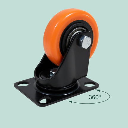 Otočná kolečka 50 mm, sada 4 ks, ocel a PVC