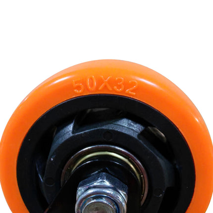 Otočná kolečka 50 mm, sada 4 ks, ocel a PVC