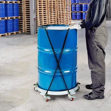55 Gallon Drum Dolly, 1250 lb Capacity, 5 Swivel Casters