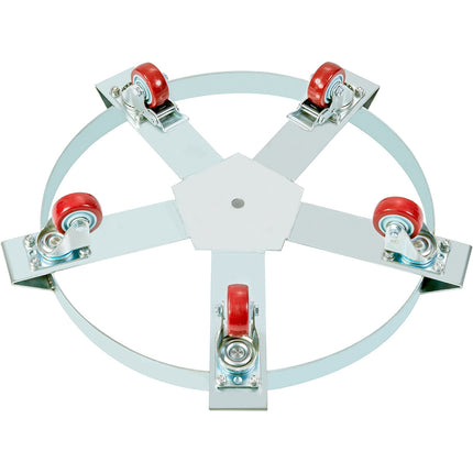 55 Gallon Drum Dolly, 1250 lb Capacity, 5 Swivel Casters