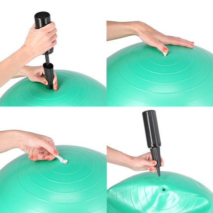 Černý gymnastický míč 55cm – anti-burst, protiskluzový