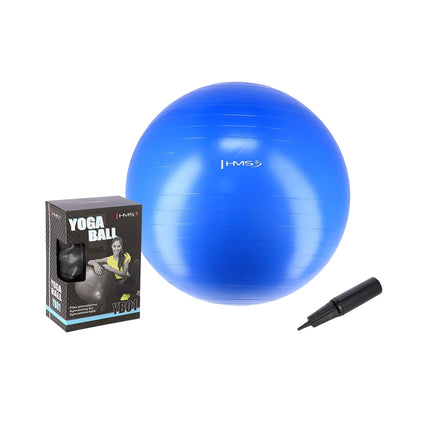 Modrý gymnastický míč 55cm – anti-burst, protiskluzový
