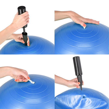 Modrý gymnastický míč 55cm – anti-burst, protiskluzový