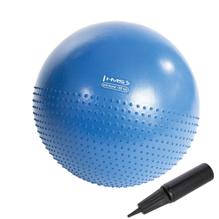 Tmavě modrý gymnastický míč 55cm – anti-burst, protiskluzový