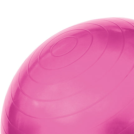 Růžový gymnastický míč 55cm – anti-burst, protiskluzový