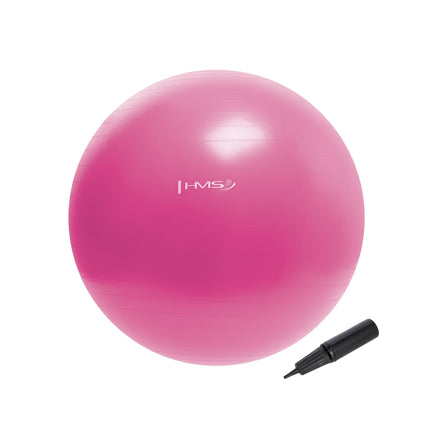 Růžový gymnastický míč 55cm – anti-burst, protiskluzový