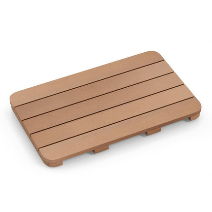 Předložka k WC 55 x 34 cm z HIPS v dekoru dřeva, koupelnová předložka, nosnost do 150kg, hnědá, odolná korozi a rzi