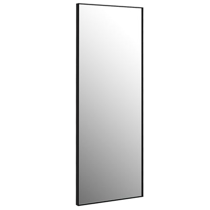 Celopostavové zrcadlo 56 x 150 cm HD k zavěšení i opření, nástěnné zrcadlo, černá