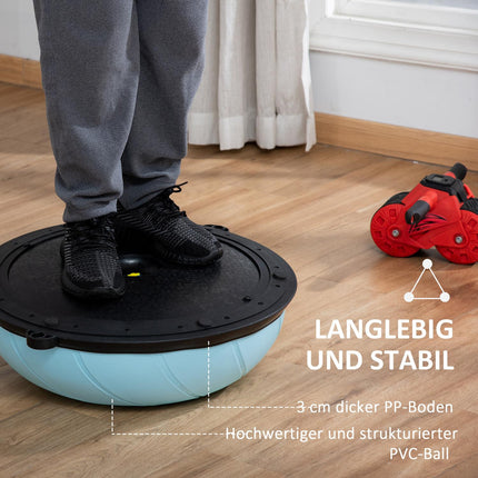 Půlkulový balanční míč 58 cm s lany pro rovnováhu a stabilitu