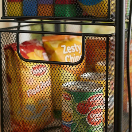 Úložný vozík s 5 zásuvkami – úzký pojízdný organizér s kolečky