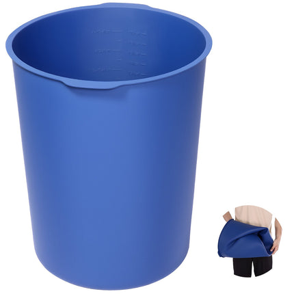 5 Gallon Silicone Bucket Liner, Reusable, Marked, Blue