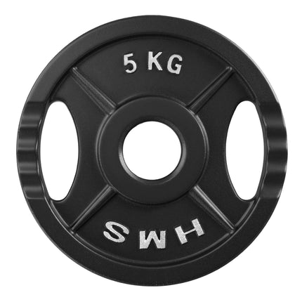 Olympijský kotouč 5 Kg, litina, černá