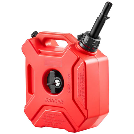 5L Gas Can with Spout and Lockable Bracket, Red