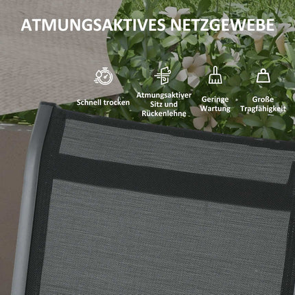 Zahradní nábytek, sada – stůl a 4 skládací židle