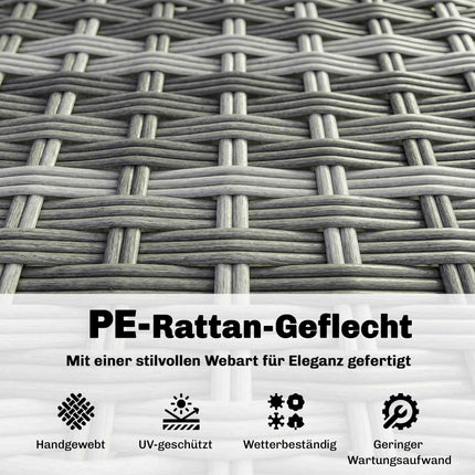 Zahradní sestava nábytku 5 ks, ocelový rám, PE ratan