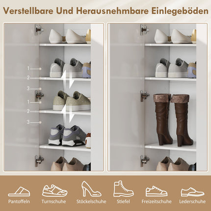 5-Tier Shoe Cabinet, Adjustable Shelves, Holds 20 Pairs
