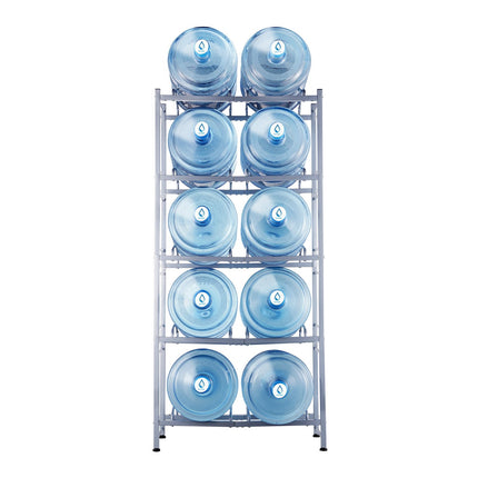 5-Tier Water Jug Holder Rack, Double Row, 10 Bottles