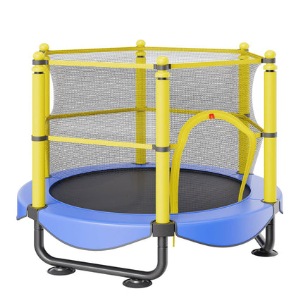 5ft Kids Trampoline With Safety Net, Basketball Hoop