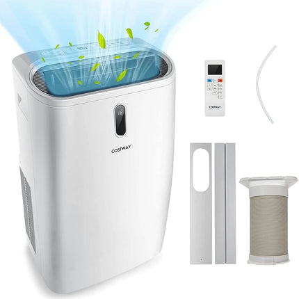Klimatizace 5 v 1 14000 BTU topení a chlazení a ventilátor a odvlhčování mobilní klimatizace pro 40 ㎡ 44.5 x 39 x 77 cm bílá