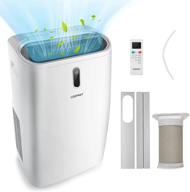 Klimatizace 5 v 1 14000 BTU topení a chlazení a ventilátor a odvlhčování mobilní klimatizace pro 40 ㎡ 44.5 x 39 x 77 cm bílá