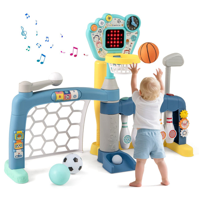 5-in-1 Toddler Sports Center: Basketball, Soccer, Golf, More