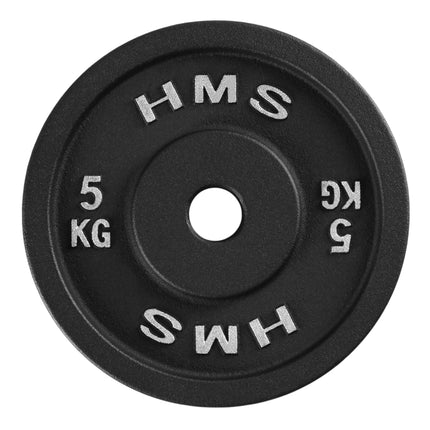 Litinový kotouč 5 kg, otvor 31 mm, černá