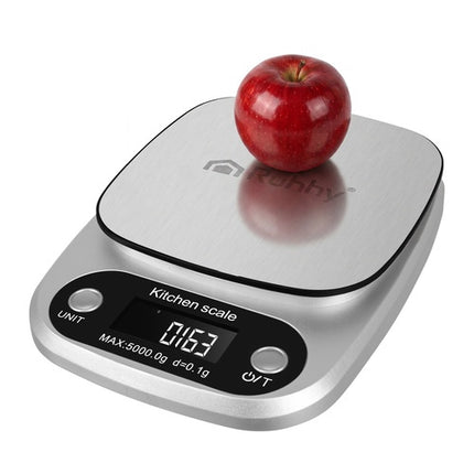 5kg Digitale Küchenwaage, Edelstahl, Tara-Funktion