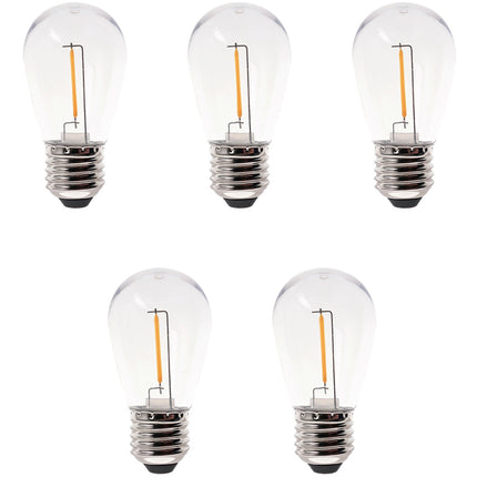 5 ks dekorativní LED žárovka E27 12V teplá bílá 30lm