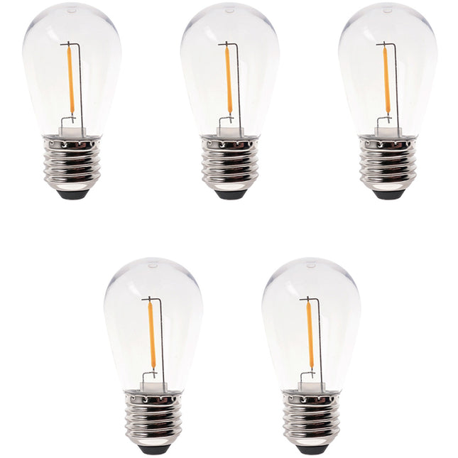 5 ks dekorativní LED žárovka E27 12V teplá bílá 30lm